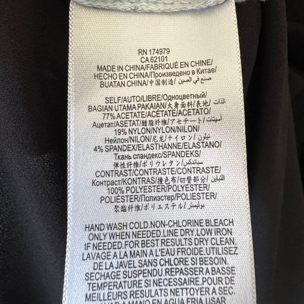 BCBG Max Azria Black Embroidered Caftan Dress Handkerchief Hem Kimono Sleeve - Picture 12 of 12